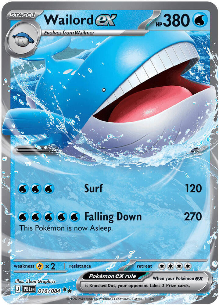 016 [PBL] Wailord ex - Double Rare