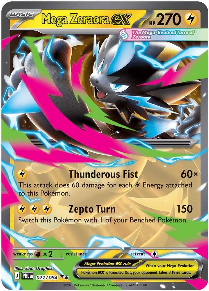 027 [PBL] Mega Zeraora ex - Double Rare
