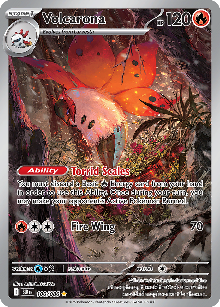 100/86 [BLK] Volcarona - Illustration Rare