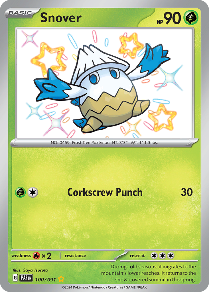 100/91 [SV4PT5] Snover - Shiny Rare