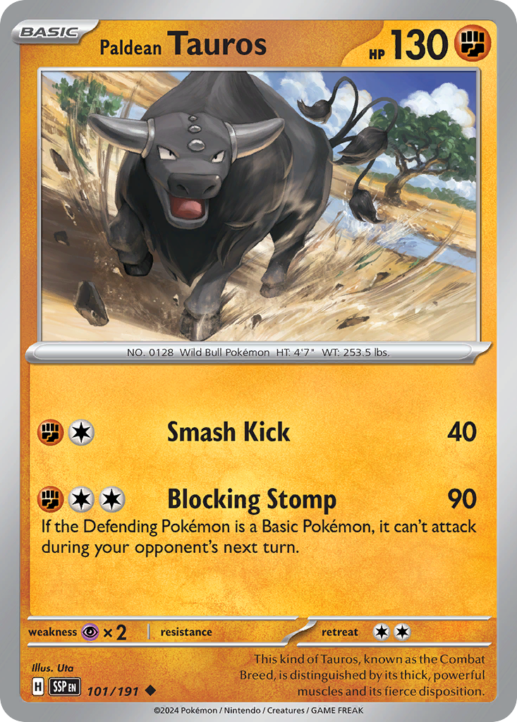 101/191 [SSP] Paldean Tauros - Uncommon