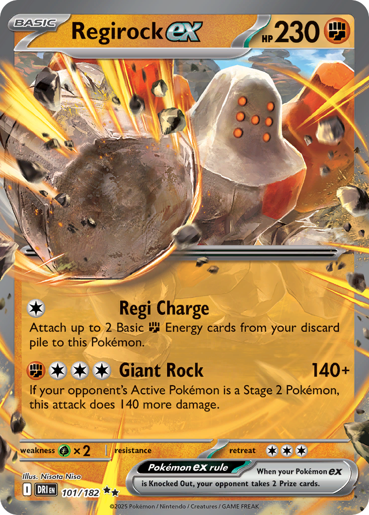 101/182 [DRI] Regirock ex - Double Rare