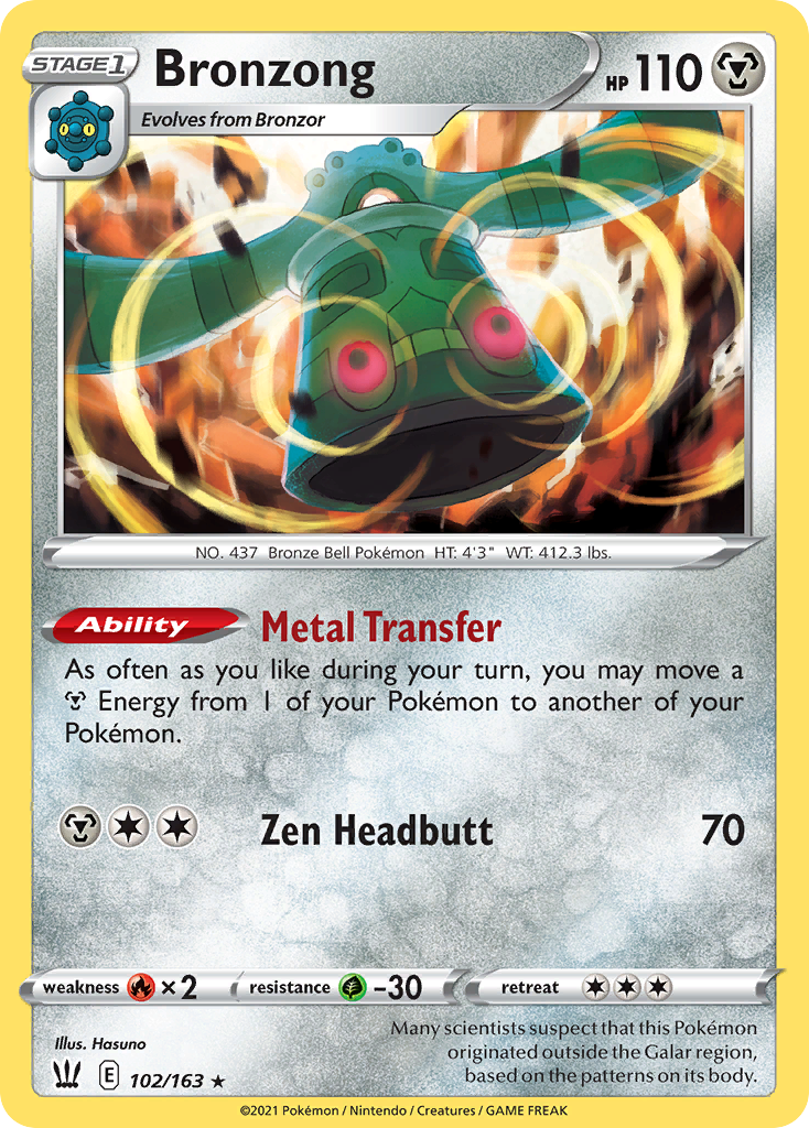 102/163 [BST] Bronzong - Rare Holo