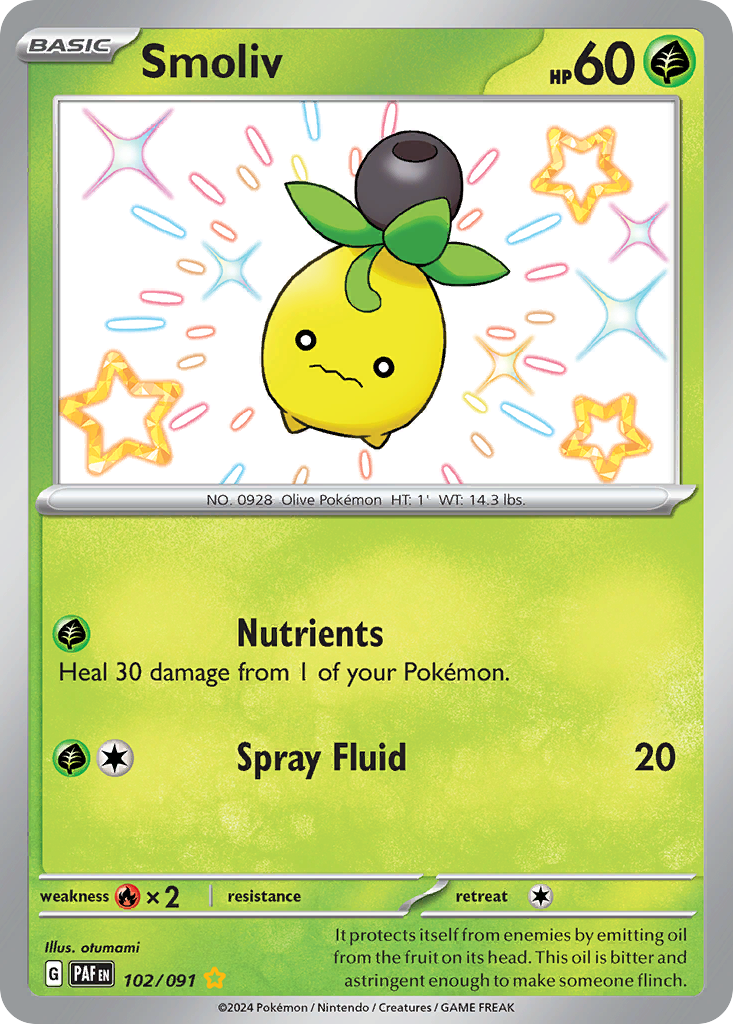 102/91 [SV4PT5] Smoliv - Shiny Rare