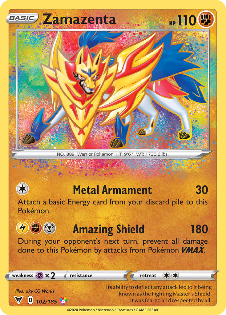 102/185 [VIV] Zamazenta - Amazing Rare