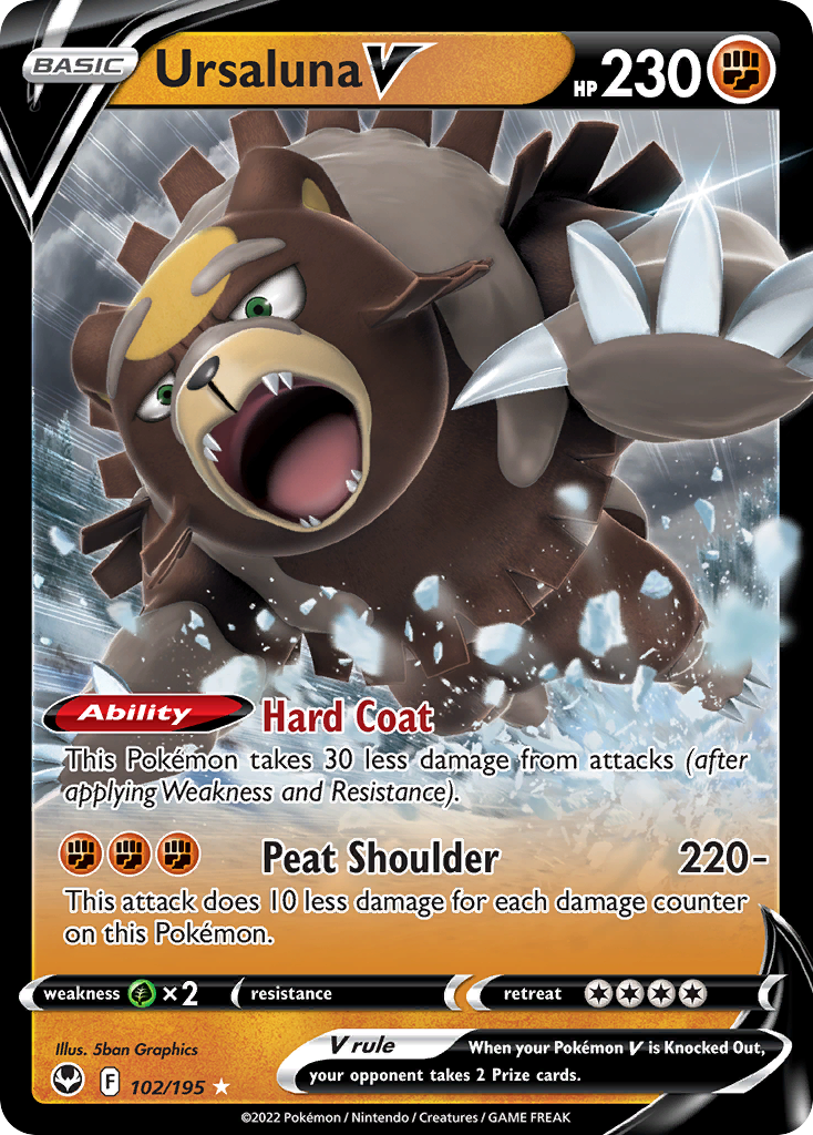 102/195 [SIT] Ursaluna V - Rare Holo V