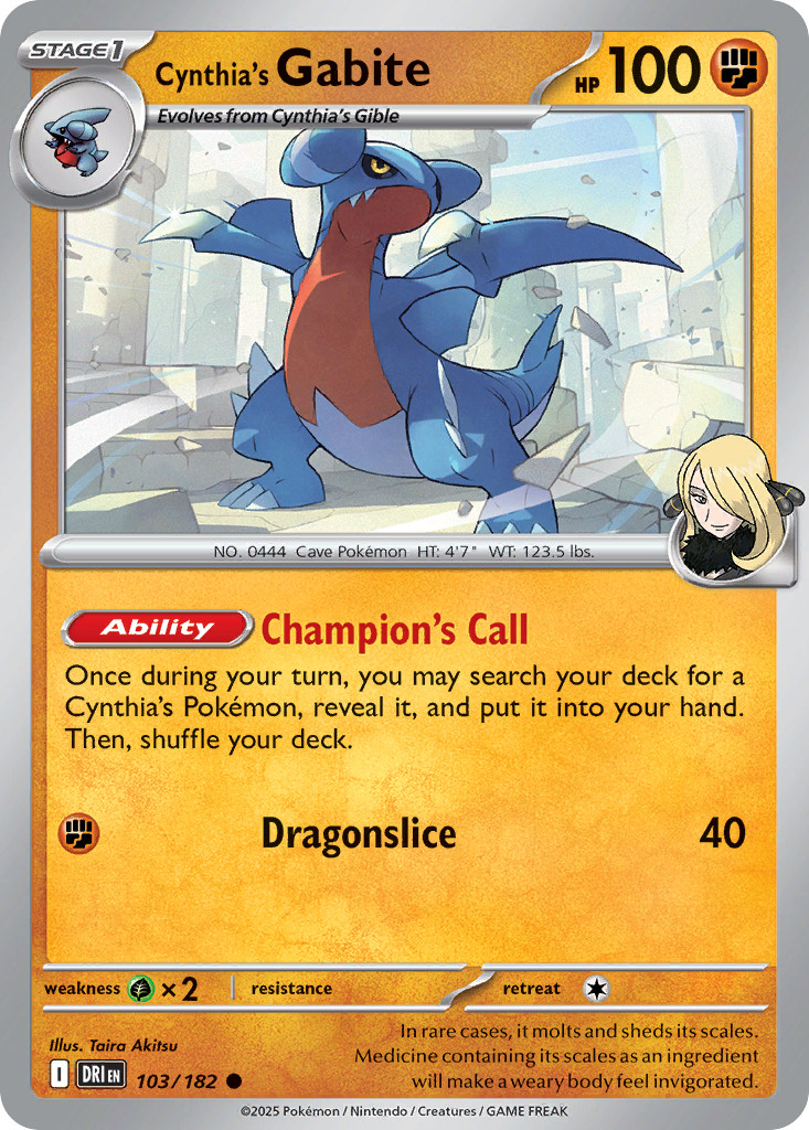 103/182 [DRI] Cynthia's Gabite - Common