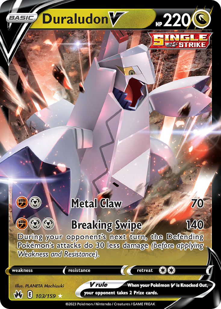 103/159 [CRZ] Duraludon V - Rare Holo V