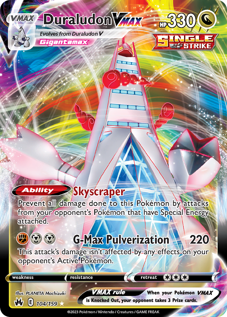 104/159 [CRZ] Duraludon VMAX - Rare Holo VMAX