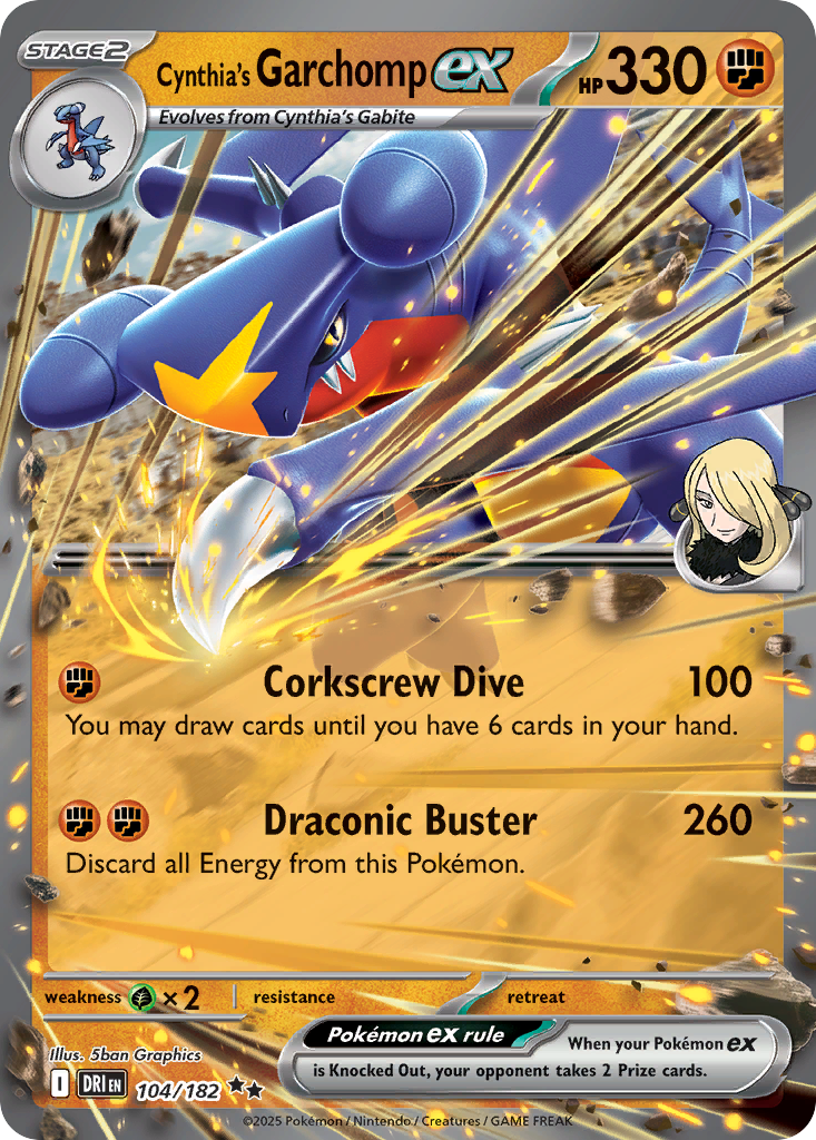 104/182 [DRI] Cynthia's Garchomp ex - Double Rare