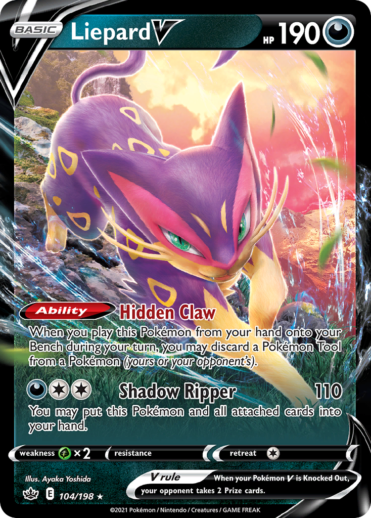 104/198 [CRE] Liepard V - Rare Holo V