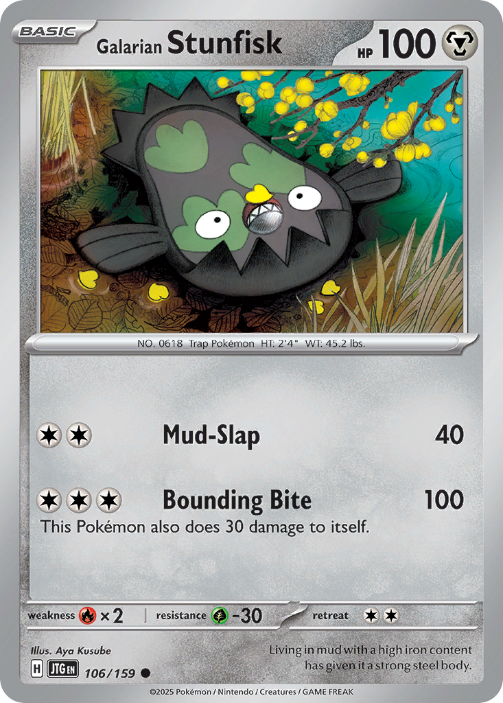 106/159 [JTG] Galarian Stunfisk - Common