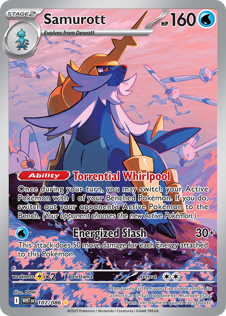 107/86 [WHT] Samurott - Illustration Rare