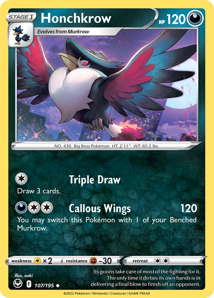 107/195 [SIT] Honchkrow - Uncommon