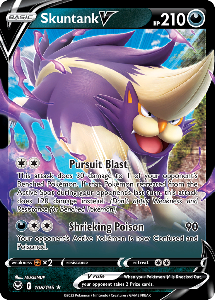 108/195 [SIT] Skuntank V - Rare Holo V