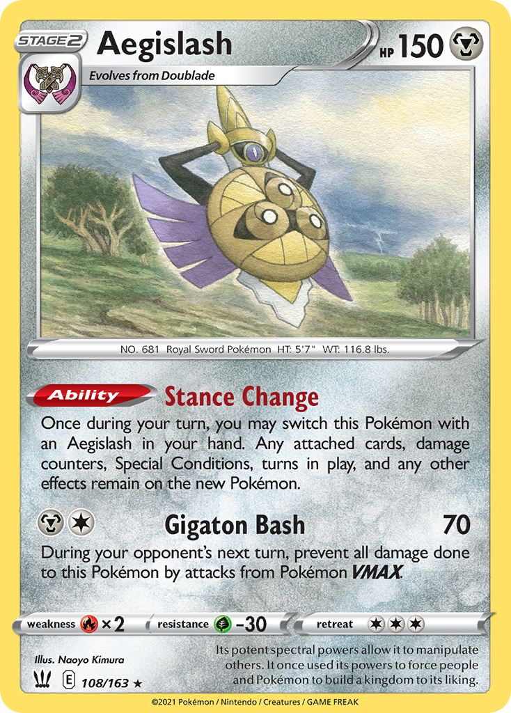 108/163 [BST] Aegislash - Rare