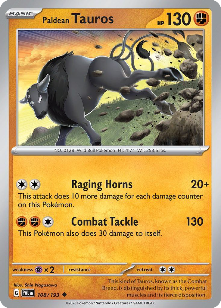 108/193 [SV2] Paldean Tauros - Uncommon