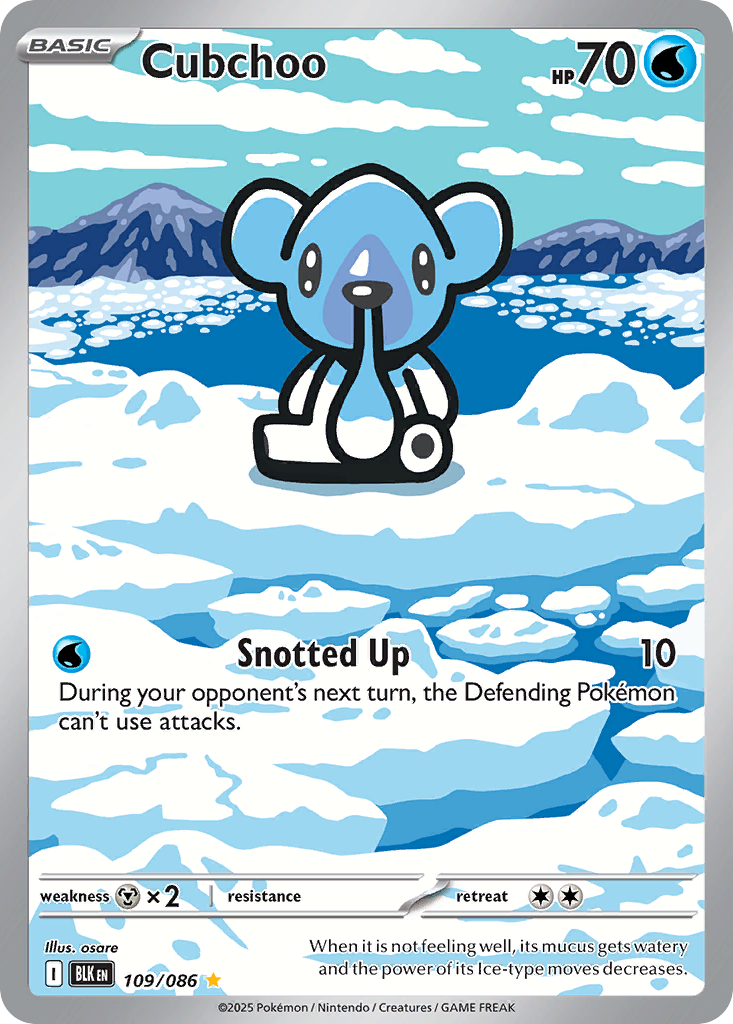 109/86 [BLK] Cubchoo - Illustration Rare