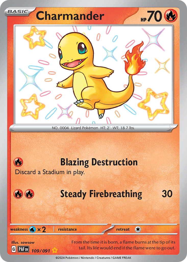 109/91 [SV4PT5] Charmander - Shiny Rare