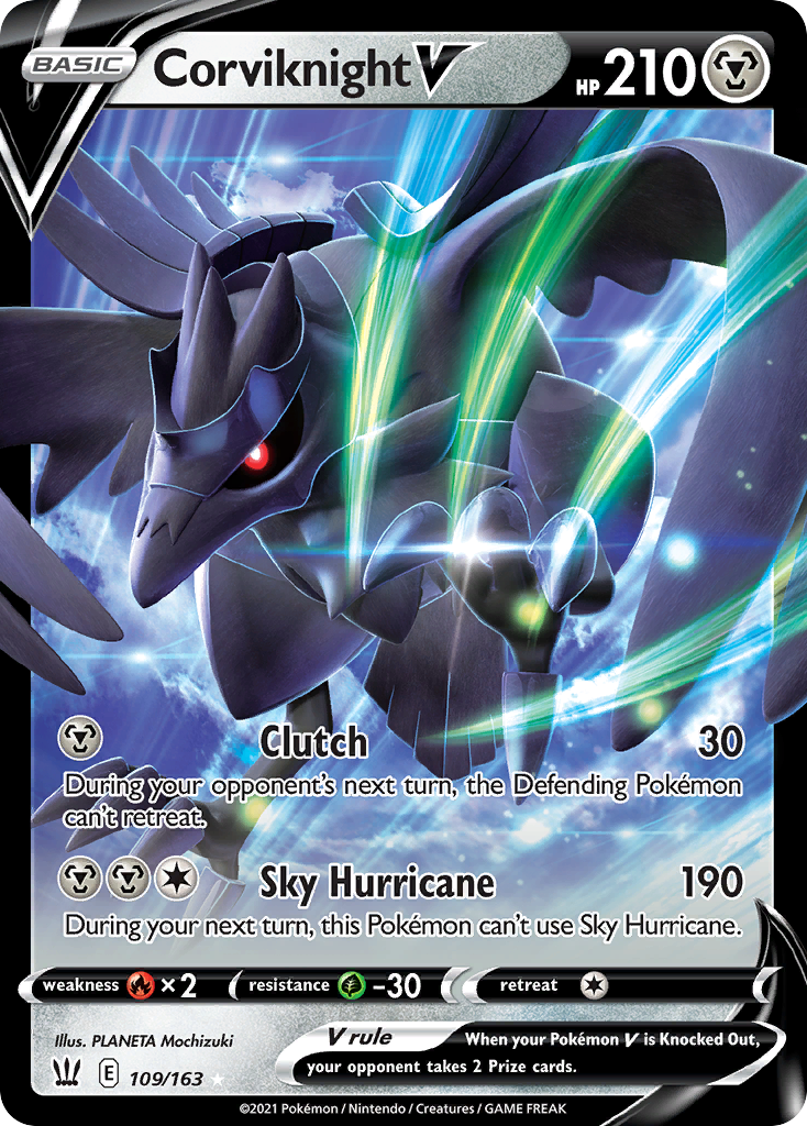109/163 [BST] Corviknight V - Rare Holo V
