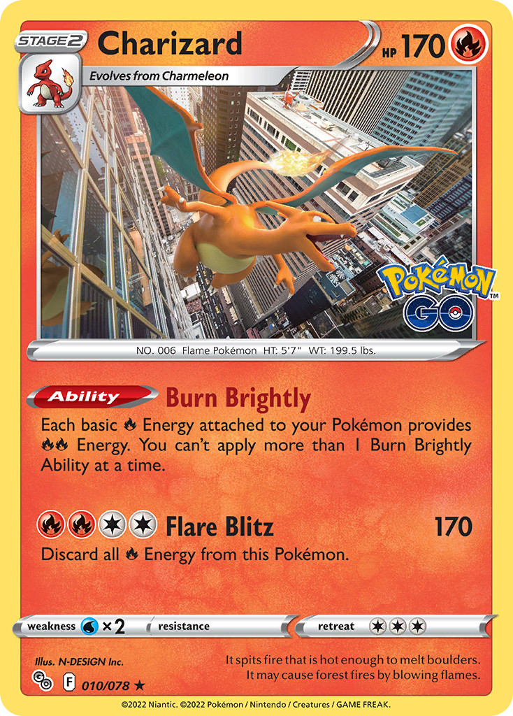 10/78 [PGO] Charizard - Rare Holo