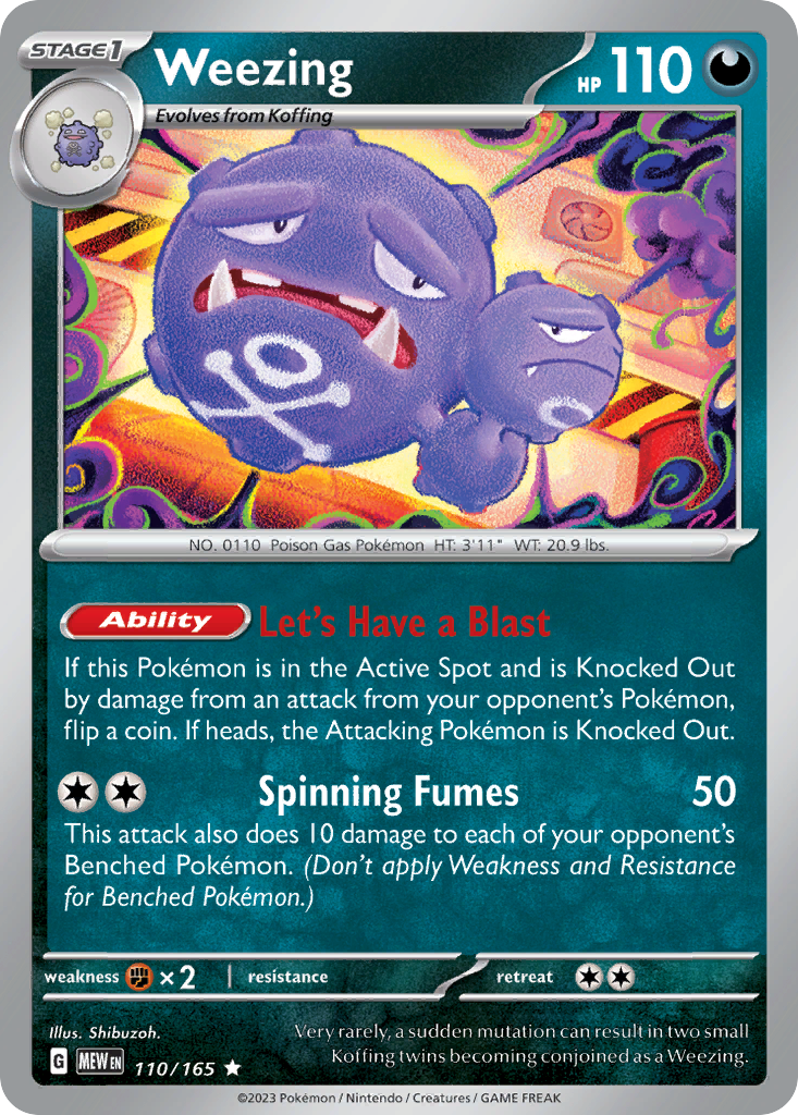 110/165 [SV3PT5] Weezing - Rare