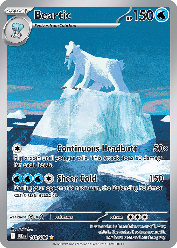 110/86 [BLK] Beartic - Illustration Rare