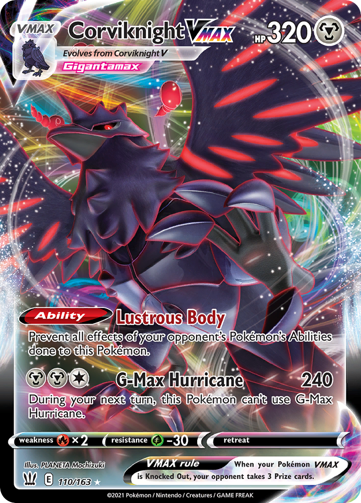 110/163 [BST] Corviknight VMAX - Rare Holo VMAX