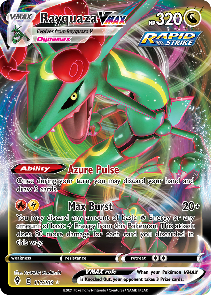111/203 [EVS] Rayquaza VMAX - Rare Holo VMAX