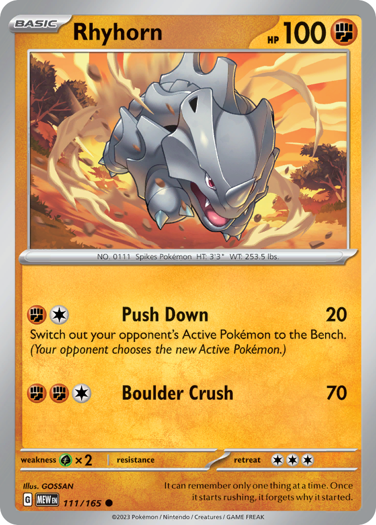 111/165 [SV3PT5] Rhyhorn - Common