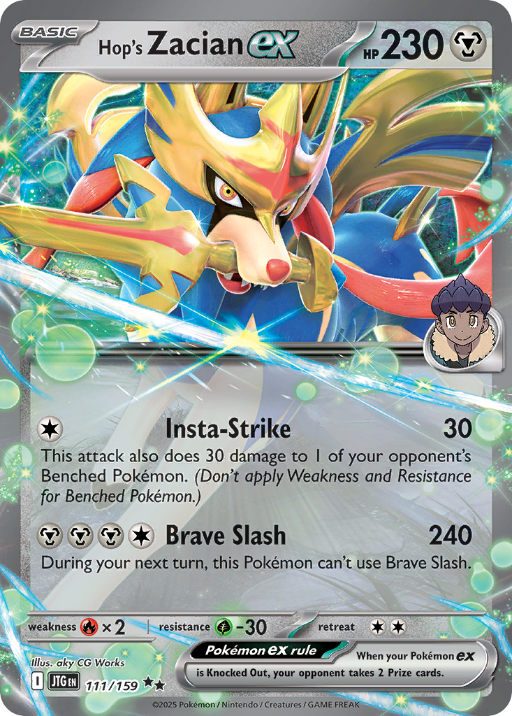 111/159 [JTG] Hop's Zacian ex - Double Rare