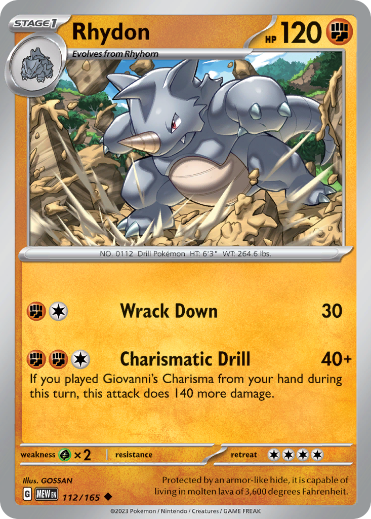 112/165 [SV3PT5] Rhydon - Uncommon