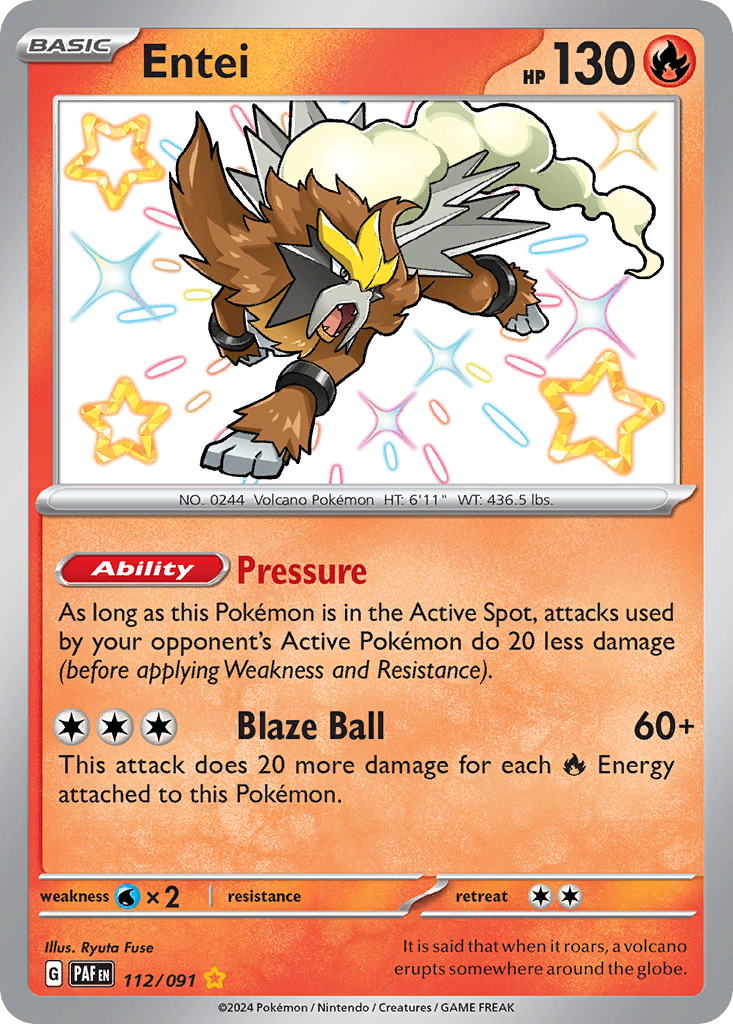 112/91 [SV4PT5] Entei - Shiny Rare