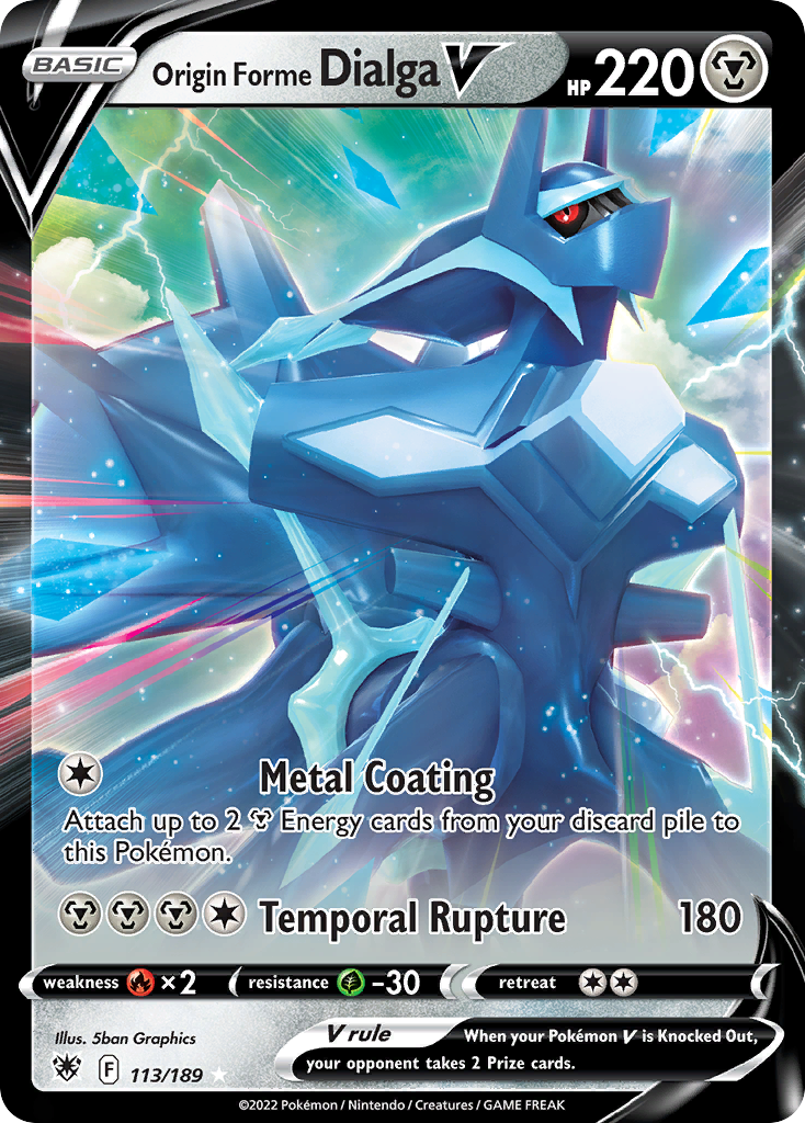 113/189 [ASR] Origin Forme Dialga V - Rare Holo V