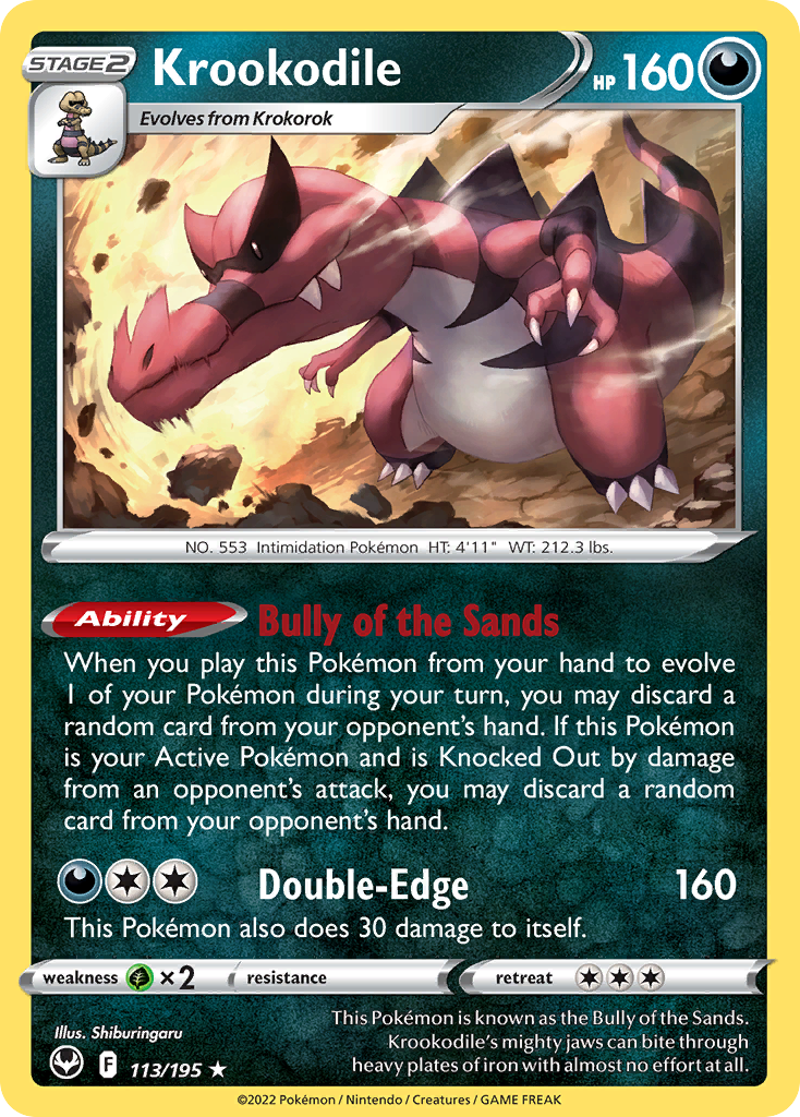 113/195 [SIT] Krookodile - Rare Holo