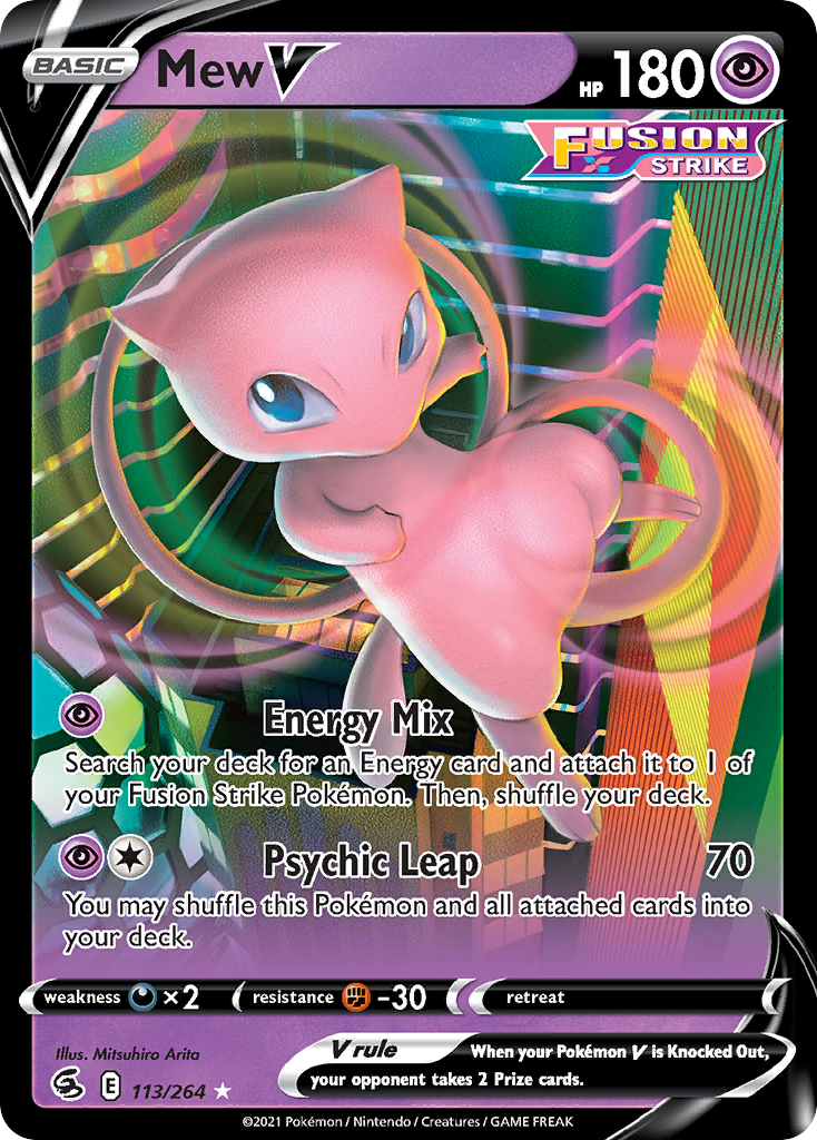 113/264 [FST] Mew V - Rare Holo V