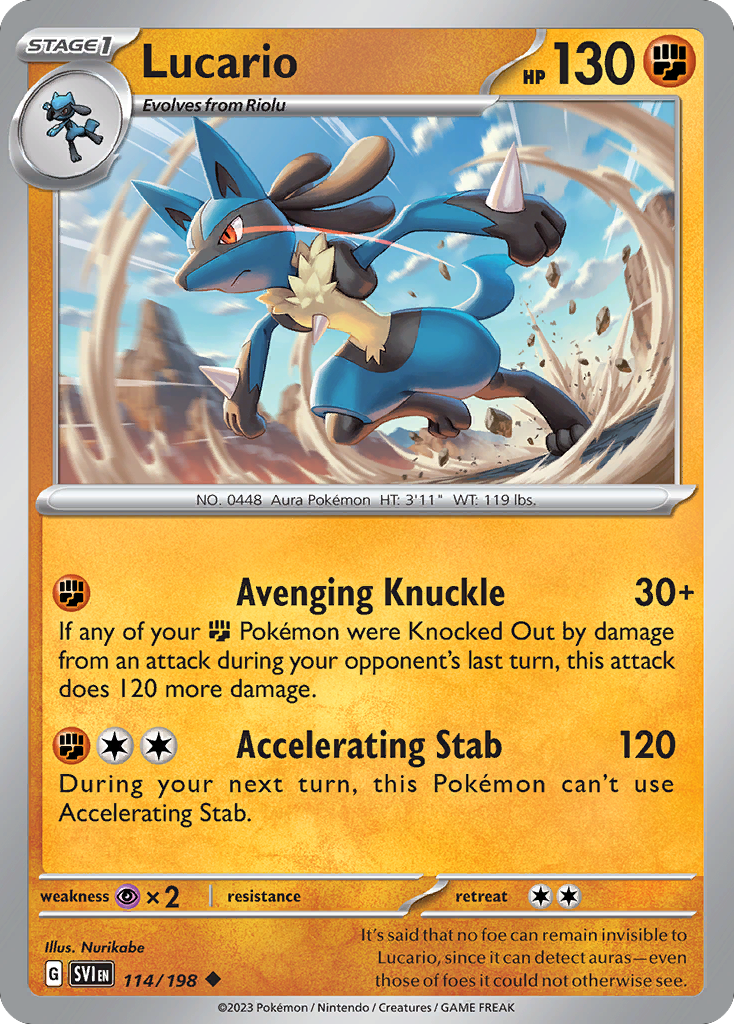 114/198 [SV1] Lucario - Uncommon