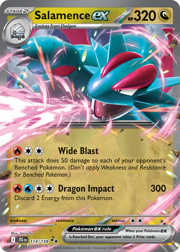 114/159 [JTG] Salamence ex - Double Rare