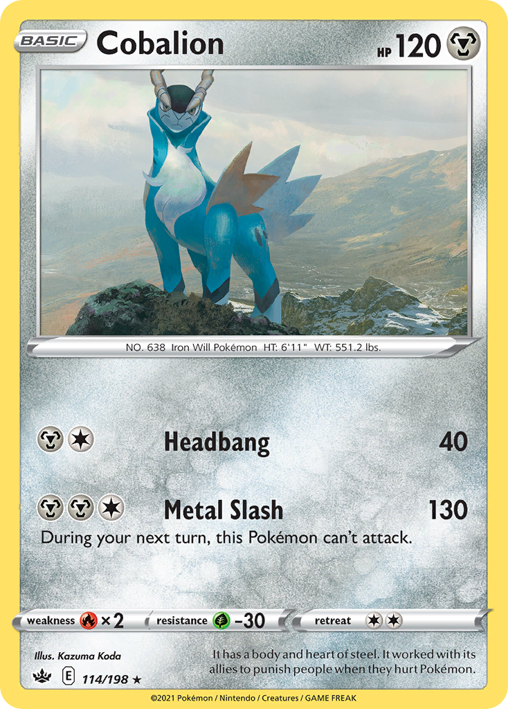 114/198 [CRE] Cobalion - Rare Holo