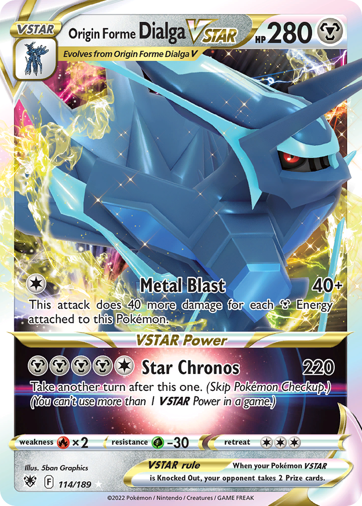 114/189 [ASR] Origin Forme Dialga VSTAR - Rare Holo VSTAR