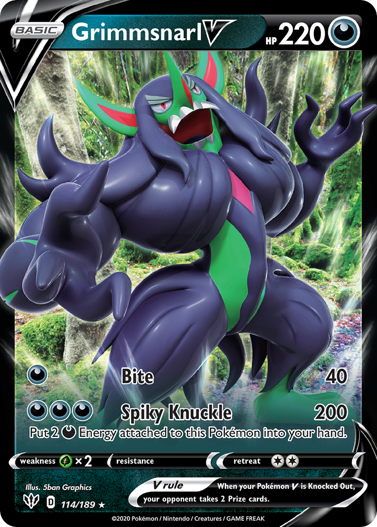 114/189 [DAA] Grimmsnarl V - Rare Holo V