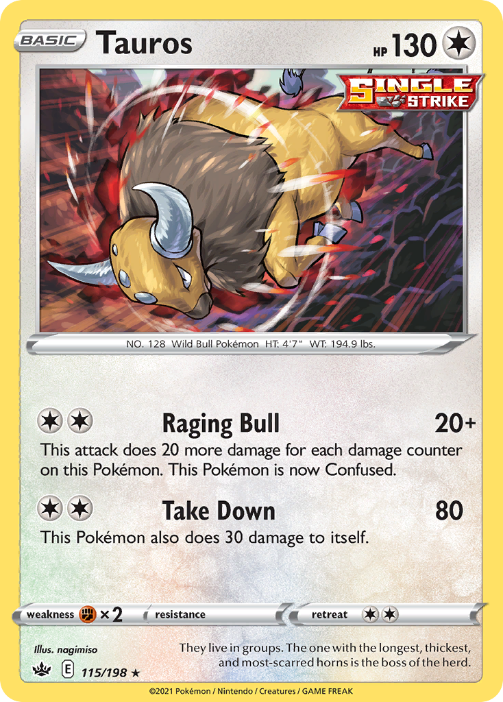 115/198 [CRE] Tauros - Rare Holo