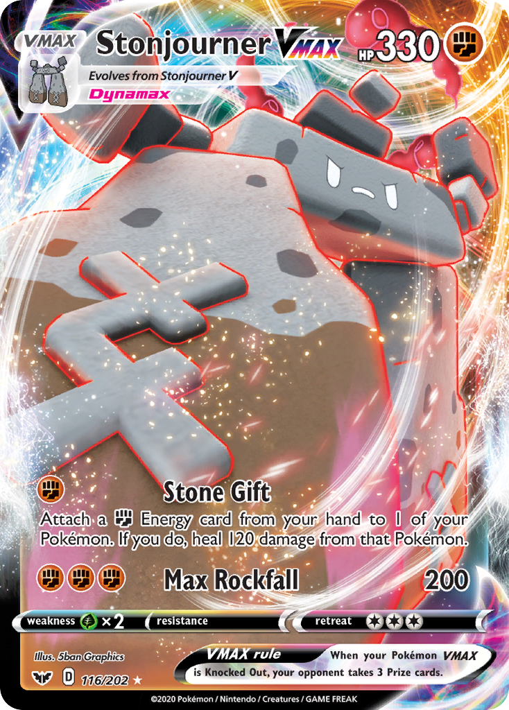 116/202 [SSH] Stonjourner VMAX - Rare Holo VMAX