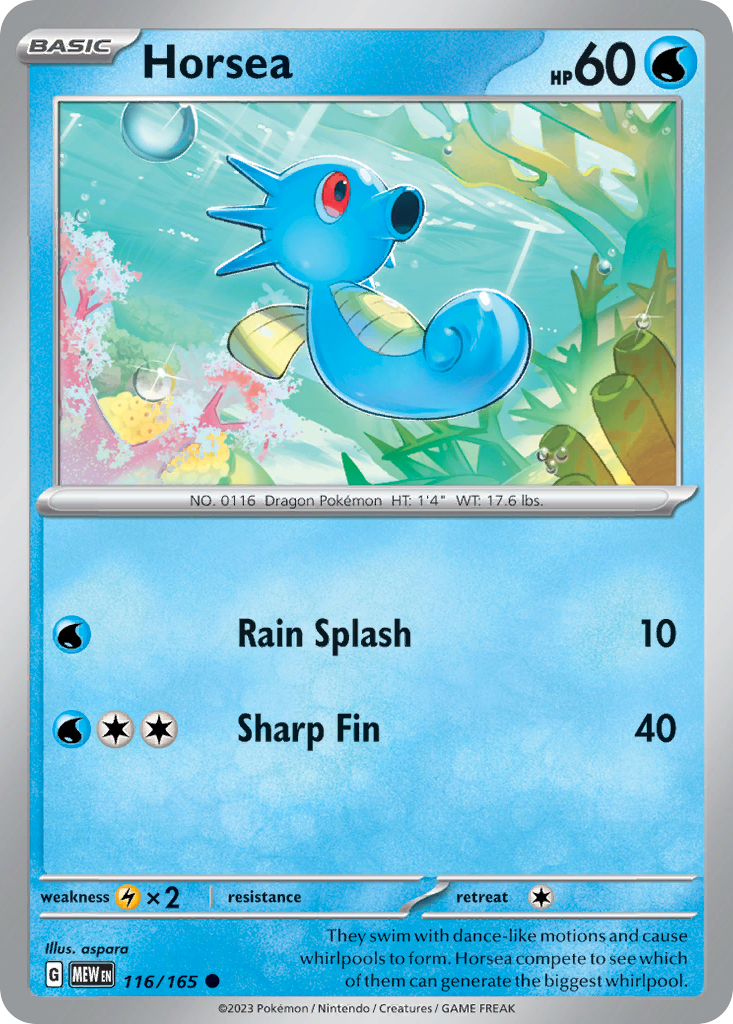 116/165 [SV3PT5] Horsea - Common