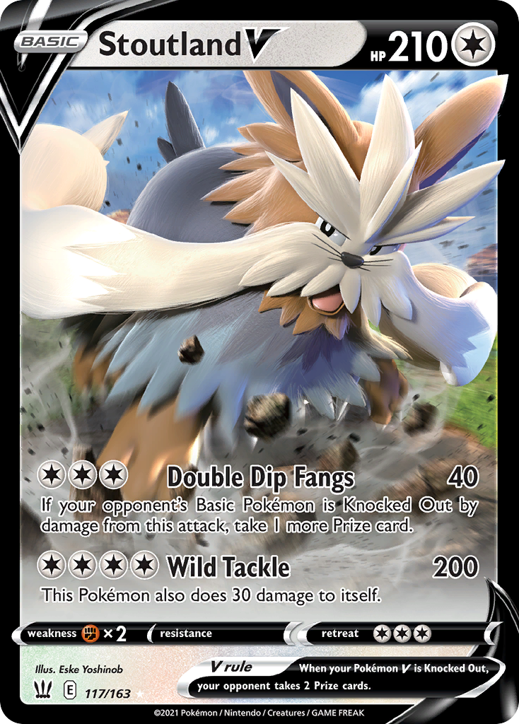 117/163 [BST] Stoutland V - Rare Holo V