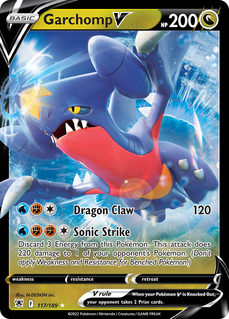 117/189 [ASR] Garchomp V - Rare Holo V