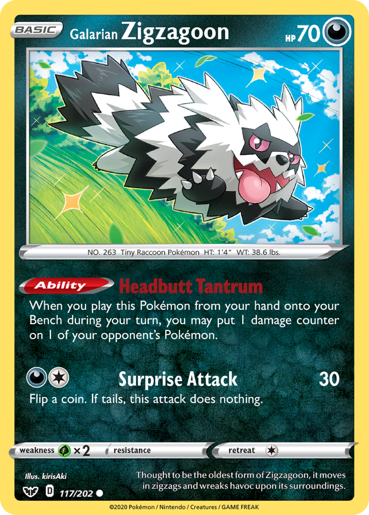 117/202 [SSH] Galarian Zigzagoon - Common