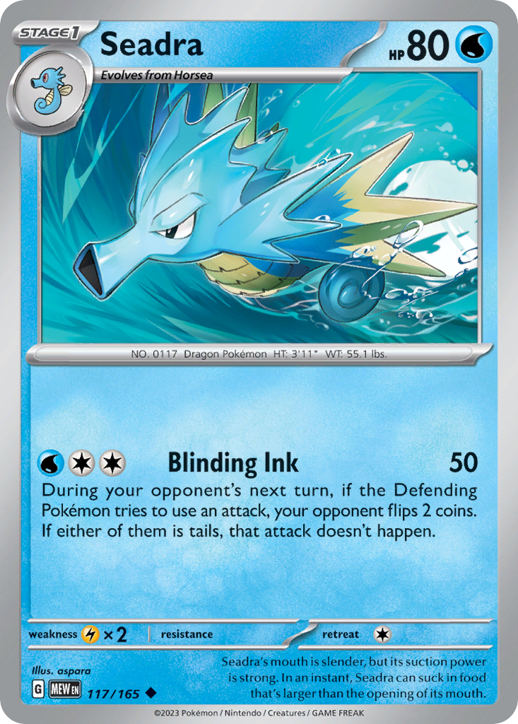 117/165 [SV3PT5] Seadra - Uncommon
