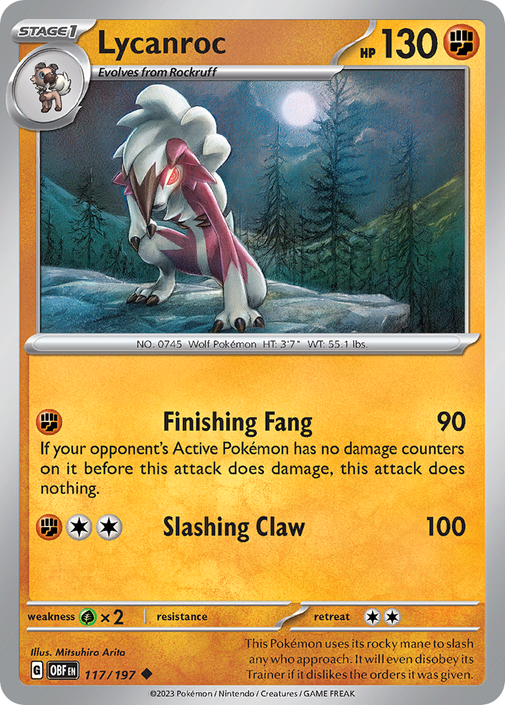 117/197 [SV3] Lycanroc - Uncommon