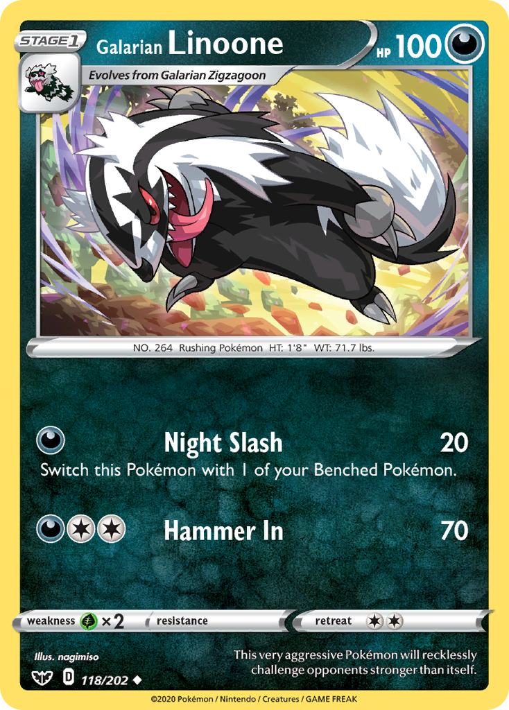 118/202 [SSH] Galarian Linoone - Uncommon